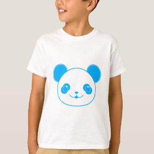 Camiseta Urso Panda de Kawaii Azul