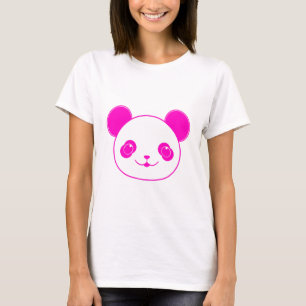 Camiseta Urso Panda de Kawaii Rosa