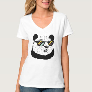 Camiseta Urso Panda de Óculos de Sol