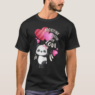 Camiseta Urso panda dia de os namorados com coração