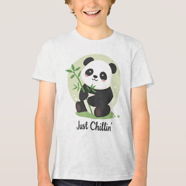 Camiseta Urso Panda Fofo "Só Relaxando" (Frente)
