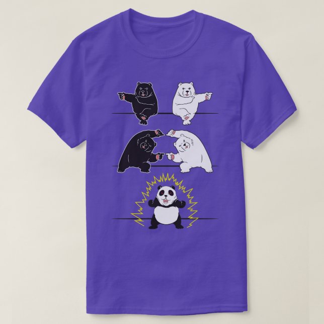 Camiseta Urso Panda fusão Clássica TSirt (Frente do Design)