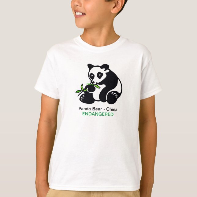 Camiseta Urso PANDA - Imagem animal ameaçada - fauna selvag (Frente)