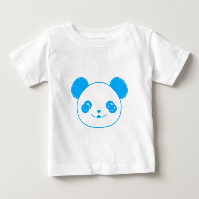 Camiseta Urso Panda Kawaii Azul (Frente)