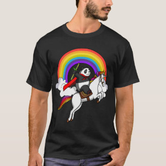 Camiseta Urso Panda Montando Unicórnio