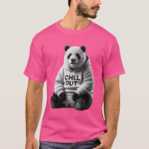 Camiseta Urso Panda Preguiçoso Engraçado Relaxando Esfriand