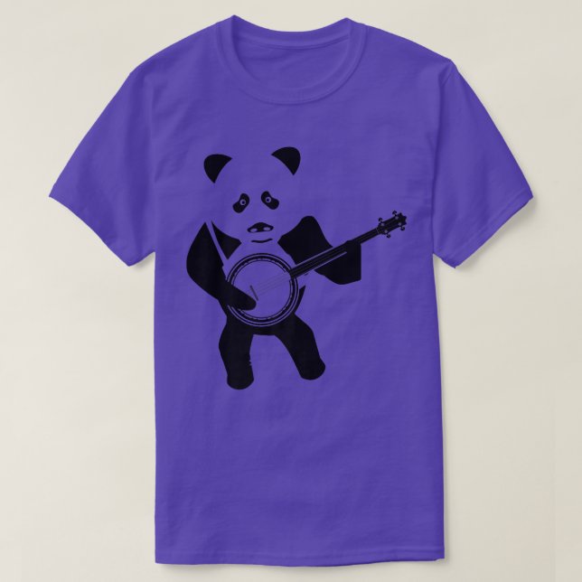 Camiseta Urso-panda tocando banjo Premium (Frente do Design)