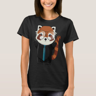 Camiseta urso panda vermelho com nerd