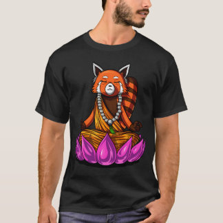 Camiseta Urso Panda Vermelho Meditação