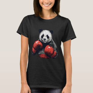 Camiseta Urso Panda Vestindo Luvas De Boxim - Boxing Engraç