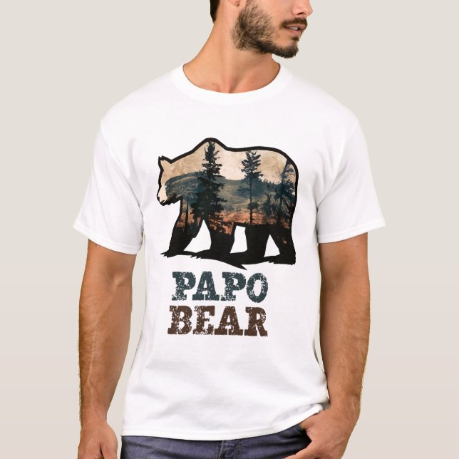 Camiseta Urso Papo Vintage Retro Engraçado  (Frente)
