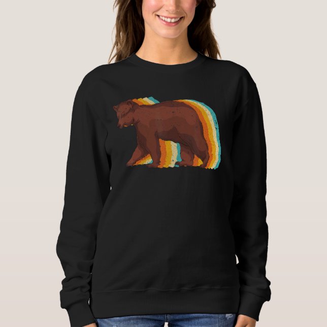 Camiseta Urso Pardo Animal da Floresta Retro (Frente)