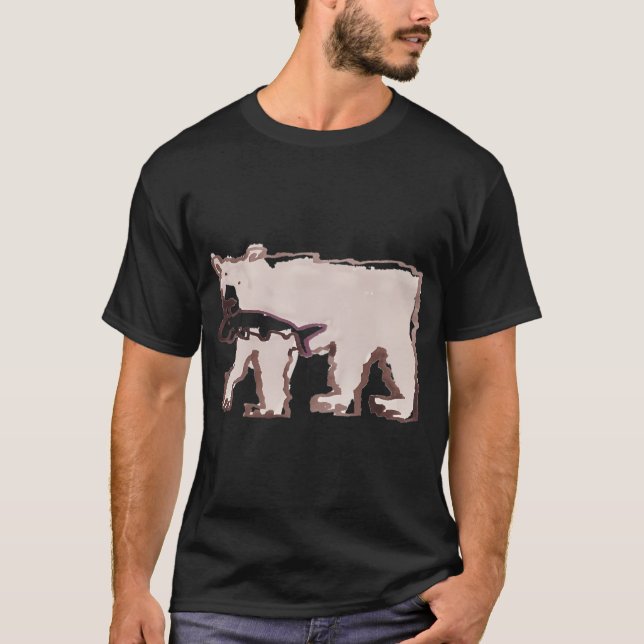Camiseta Urso Pardo c/ Peixe (Frente)