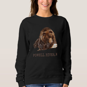 Camiseta Urso Pardo Cinzento do Rio Powell na Neve Bc Canad