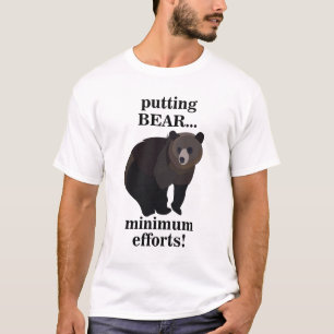Camiseta Urso Pardo Colocando o Esforço Mínimo do Urso Engr