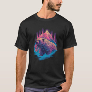 Camiseta Urso Pardo Natureza ao Ar Livre Caça Alasca Caminh