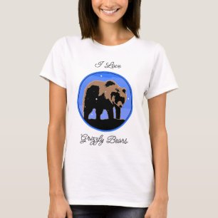 Camiseta Urso Pardo no Inverno - Arte Original da Vida Selv