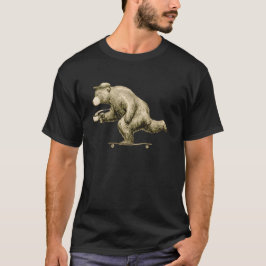Camiseta Urso Patinando com Xícara de Café