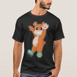 Camiseta Urso Patins inline Patins Esportes