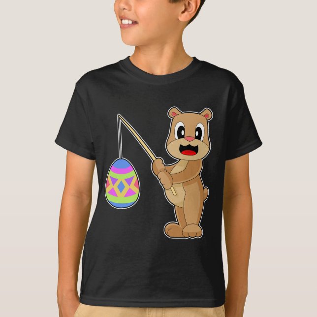 Camiseta Urso Pescaria de Páscoa (Frente)