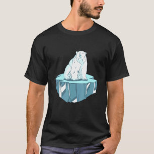 Camiseta Urso Polar Angustiado Encalhado Em Iceberg Clima