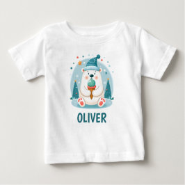 Camiseta Urso Polar Bonito A Arremessar Com Sorvete