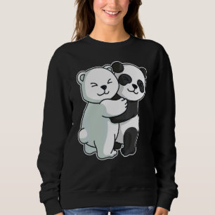 Camiseta Urso Polar Bonito De Panda, Cujo Urso Abraço Abraç