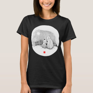 Camiseta Urso Polar Bonito Dotado de Item Curto Urso de Car