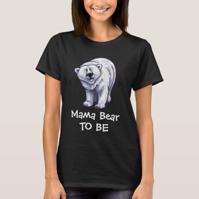 Camiseta Urso Polar Bonito para a Mãe (Frente)