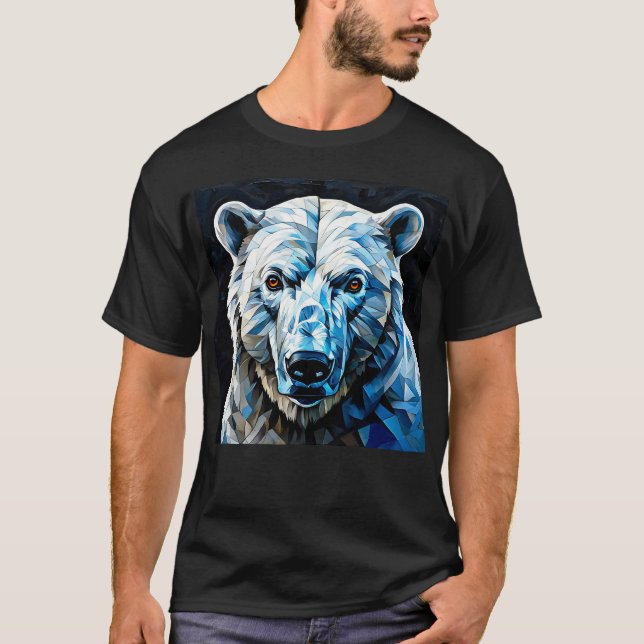 Camiseta 🐻‍❄️ Urso Polar Brilho Ártico ❄️ Inverno Minimali (Frente)