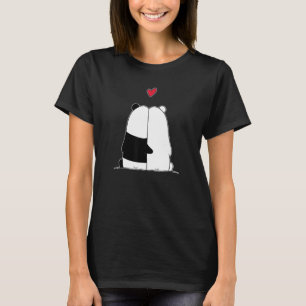 Camiseta Urso Polar Casal De Urso Bonito De Panda Amor Amor
