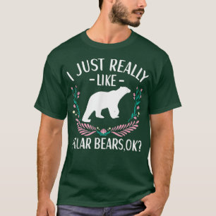 Camiseta Urso Polar Cita Urso Polar Legal Roupa de Ursos Po