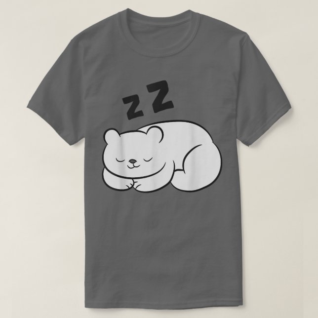 Camiseta Urso Polar Com Urso De Gelo Ártico Cansado (Frente do Design)