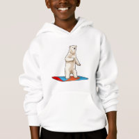 Urso polar como Snowboarder com Snowboard