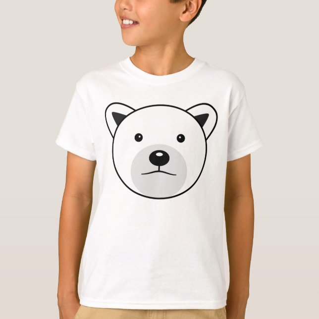 Camiseta Urso Polar de Cartoon Bonito (Frente)
