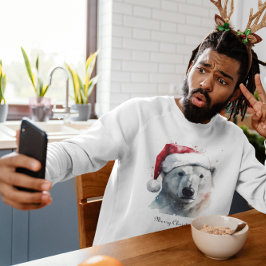 Camiseta Urso Polar de Natal, personalizável