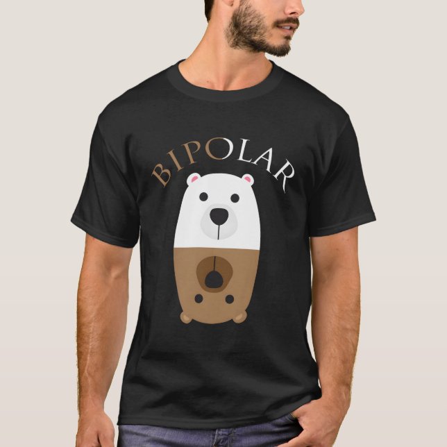 Camiseta Urso Polar de Perturbação Tal Bipolar (Frente)