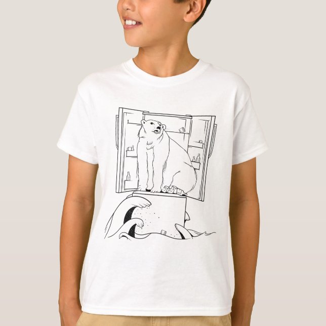 Camiseta Urso polar derretendo gelo (Frente)
