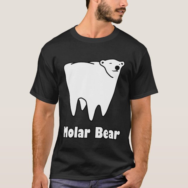 Camiseta Urso polar do dente do urso do Molar (Frente)