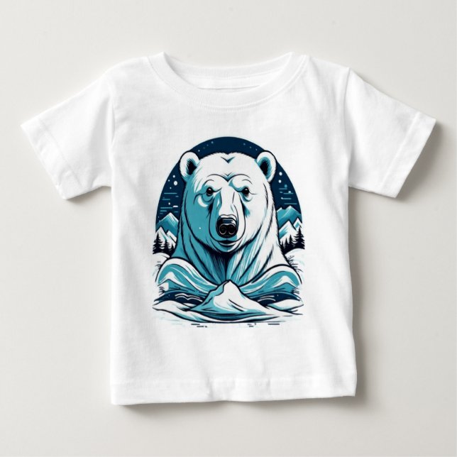 Camiseta Urso polar dos animais-corcunda (Frente)