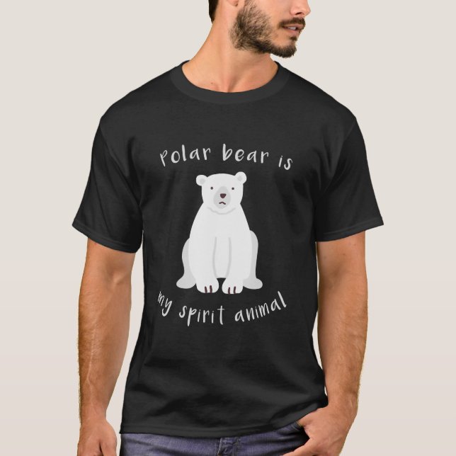 Camiseta Urso Polar É Meu Animal Espírito (Frente)