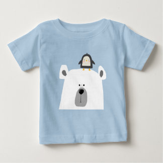 Camiseta Urso Polar e Pinguim bonitinho do Scandi