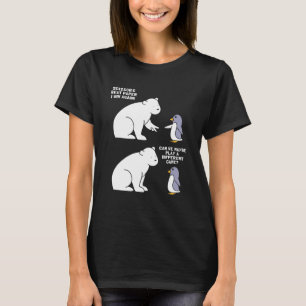 Camiseta Urso Polar E Tesoura De Papel De Pedra De Pinguim