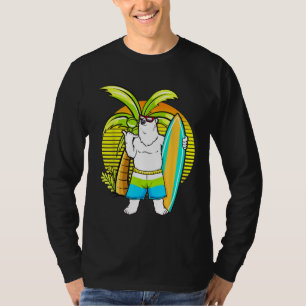 Camiseta Urso Polar em Vidraças de Natação Óculos de sol e