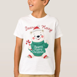 Camiseta Urso Polar Feliz de Natal