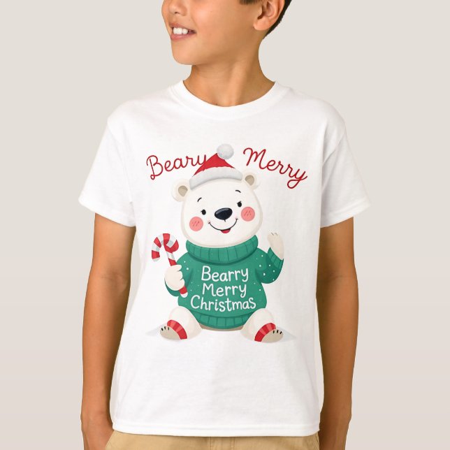 Camiseta Urso Polar Feliz de Natal (Frente)