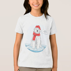 Camiseta Urso Polar Feliz de Natal