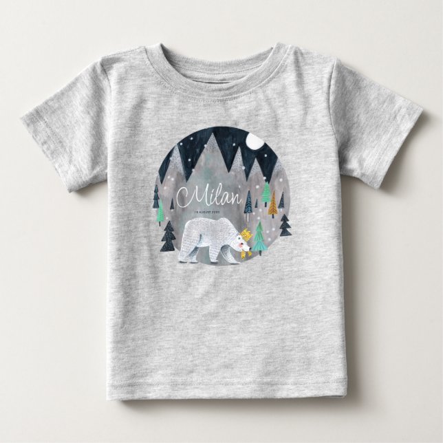 Camiseta Urso Polar Fofo de Inverno  (Frente)