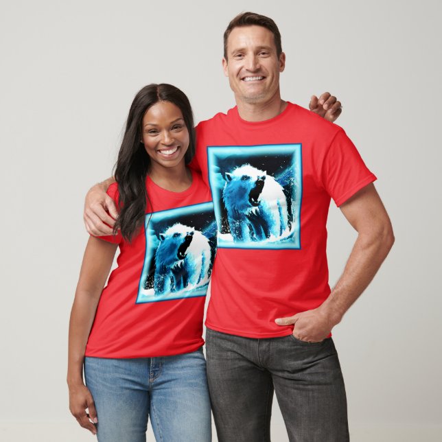 Camiseta "Urso Polar Irritado" - Pintura Bonita. Comprar Ag (Unissex)