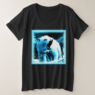 Camiseta "Urso Polar Irritado" - Pintura Bonita. Comprar Ag